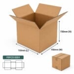 Single Wall Cardboard Boxes 150 x 150 x 150mm (Pack of 25)