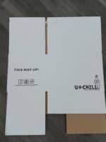 Large UChill box in a flatpack format. Demonstrates the 0203 style, print and tear off strip