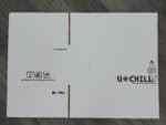 Extra Large UChill box in a flatpack format. Demonstrates the 0201 style and print